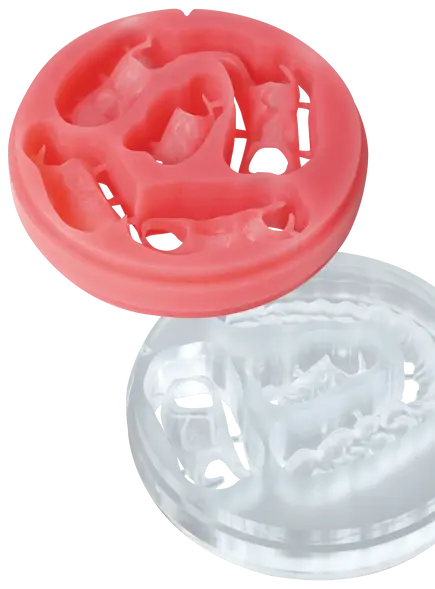 分離型ミリング・デンチャーの義歯床部分の写真